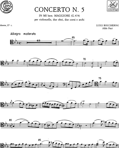 Concerto n. 5 in Mi b maggiore G. 474