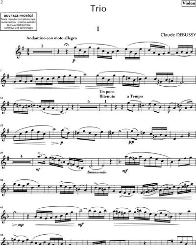 Trio pour piano, violon & violoncelle