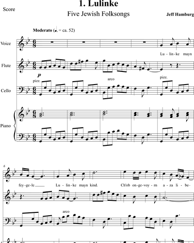 Voice & Flute & Piano & Cello (ad libitum)