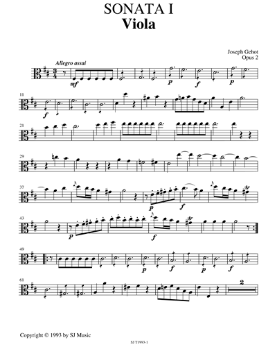 Sonata No. 1 in D Major, Op. 2