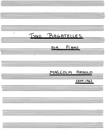 Two Bagatelles for Piano, Op. 18