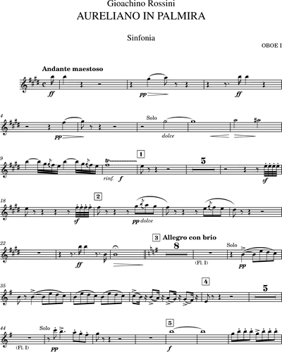 Aureliano in Palmira [Critical Edition] - Sinfonia