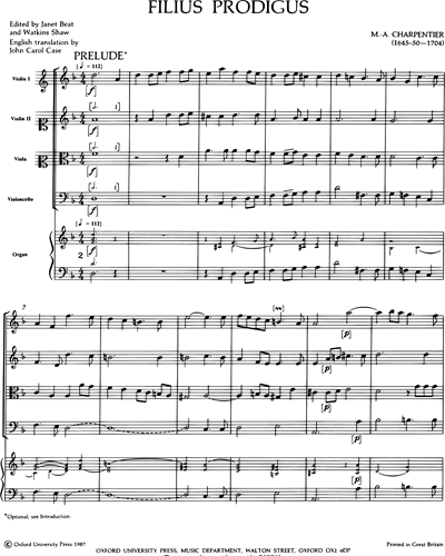 Full Score & Mixed Chorus & Continuo