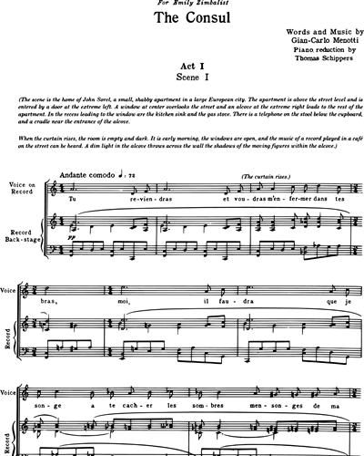 [Act 1] Opera Vocal Score [en]