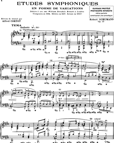 cortot Etudes symphoniques op.13 piano piano