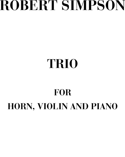 Trio for horn, violin and piano