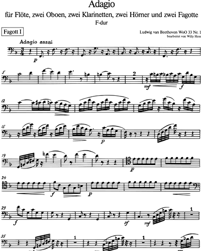 Adagio für die Flötenuhr F-dur WoO 33 Nr. 1