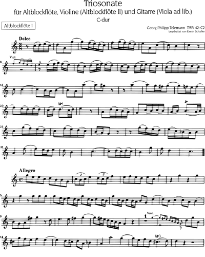 Triosonate C-dur TWV 42:C2