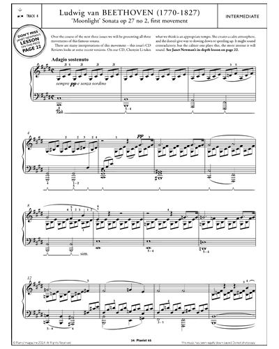 First movement from 'Moonlight' Sonata Op.27 No.2