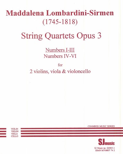 String Quartets op. 3 Nos. 1-3
