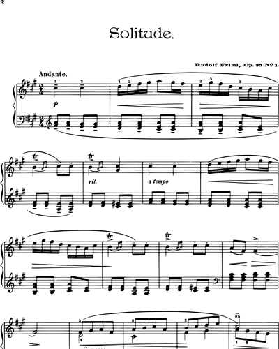 Solitude Op. 35 n. 1 (Suite Mignonne)