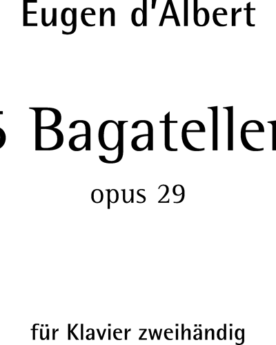 Five Bagatelles op. 29