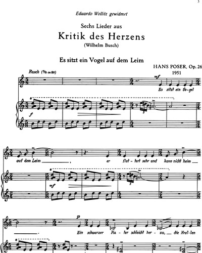 Six Songs from "Kritik des Herzens"