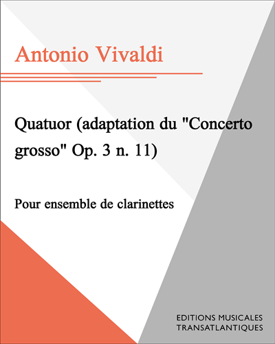 Quatuor (adaptation du "Concerto grosso" Op. 3 n. 11)