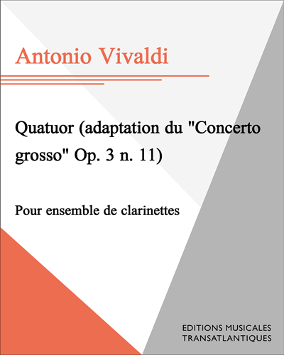 Quatuor (Adaptation of 'Concerto grosso', op. 3 no. 11)