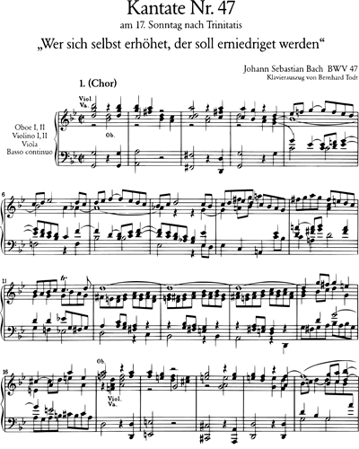 Kantate BWV 47 „Wer sich selbst erhöhet“