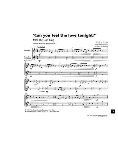 Can You Feel The Love Tonight? (from The Lion King)
