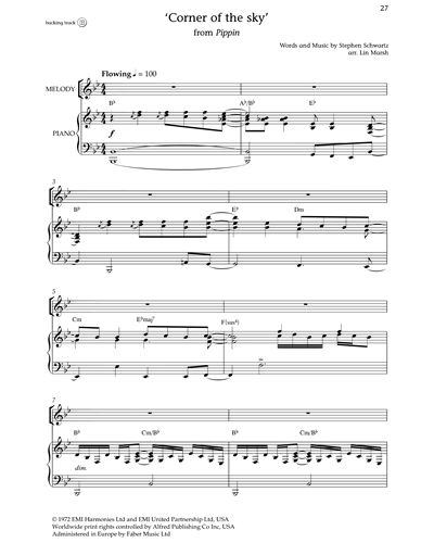 Corner Of The Sky (from 'Pippin') Sheet Music by Stephen Schwartz | nkoda