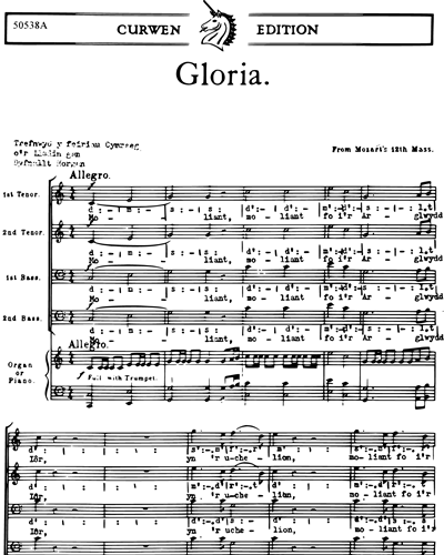 Gloria Sheet Music By Wolfgang Amadeus Mozart | Nkoda