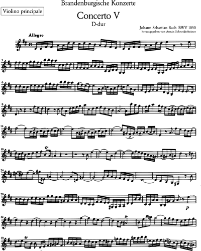 Brandenburgisches Konzert Nr. 5 D-dur BWV 1050