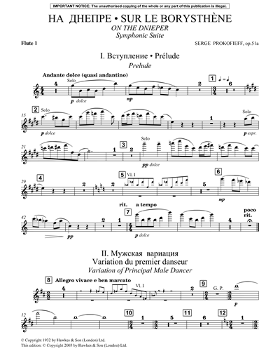 On the Dnieper Symphonic Suite, op. 51a