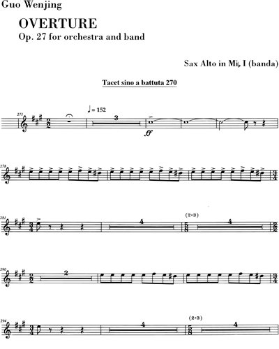[Band] Alto Saxophone 1
