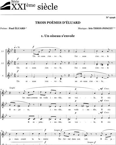 Trois poèmes d'Éluard