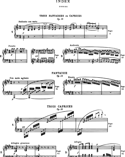 Fantaisies - Caprices Op. 16, 28 & 33