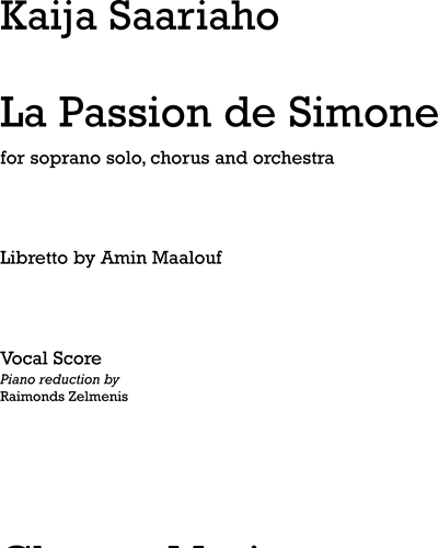 La Passion de Simone (chamber version)