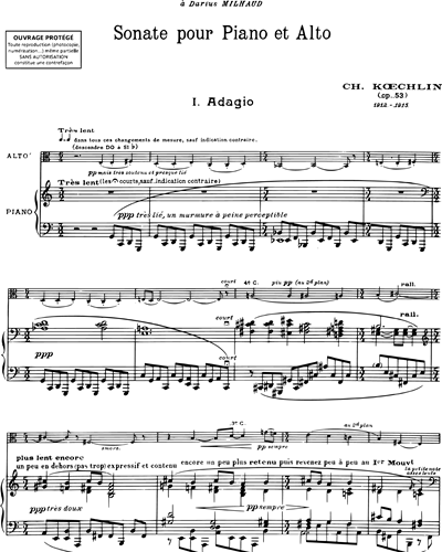 Sonate pour alto & piano Op. 53