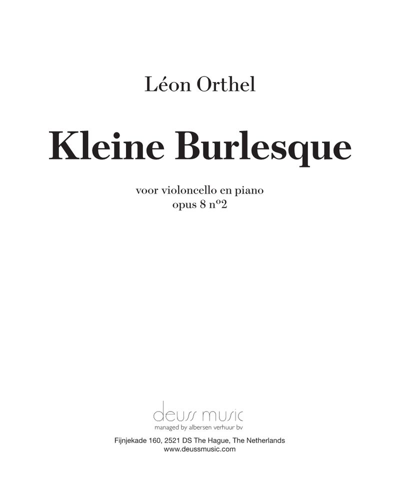 Kleine Burleske, Op. 8, Nr. 2