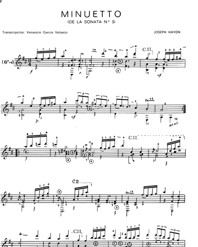 Minuetto (de la Sonata n° 3)