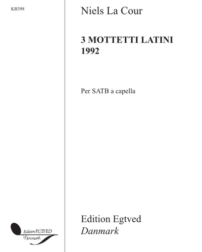 3 Mottetti latini 1992