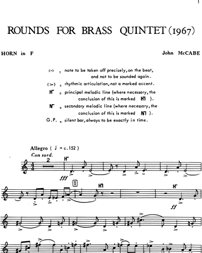 Rounds for Brass Quintet