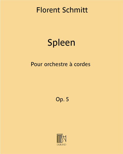 Spleen (extrait n. 2 de "Soirs") Op. 5