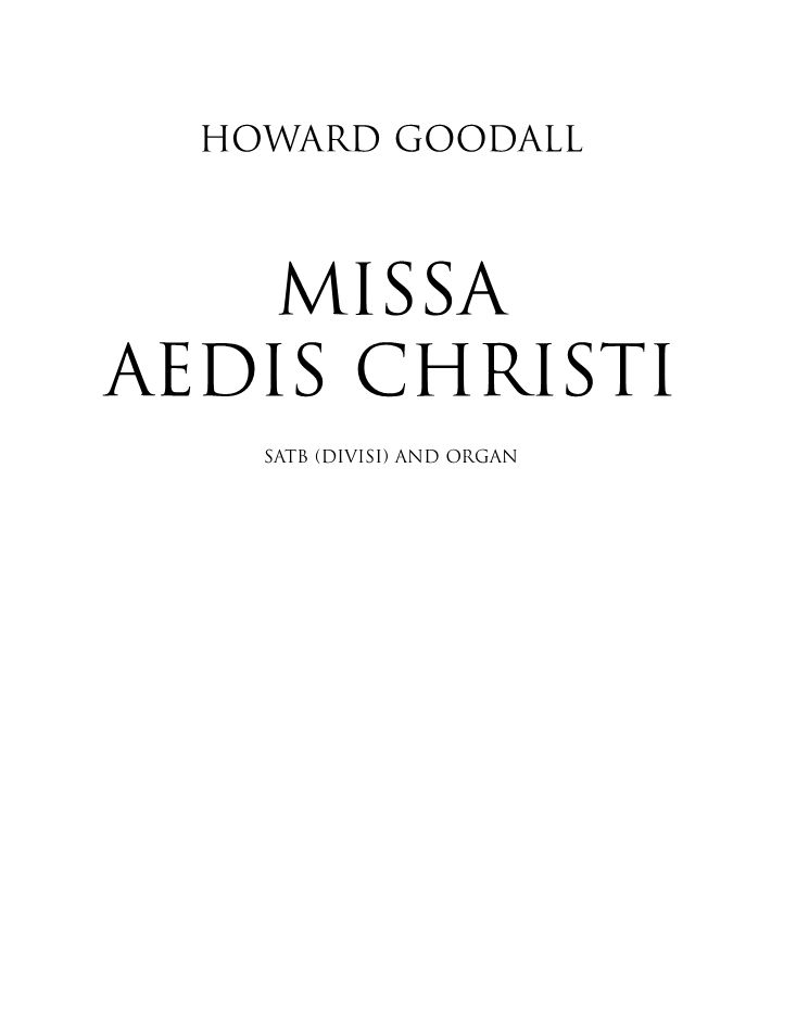 Missa Aedis Christi