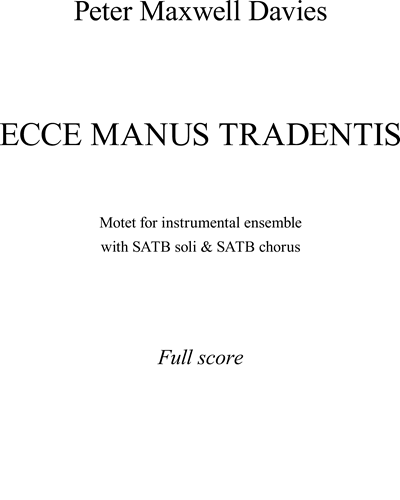 Ecce Manus Tradentis