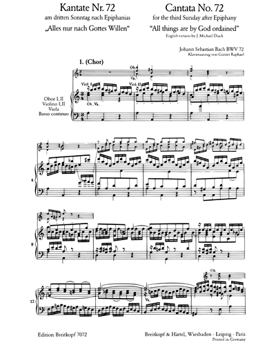 Kantate BWV 72 „Alles nur nach Gottes Willen“