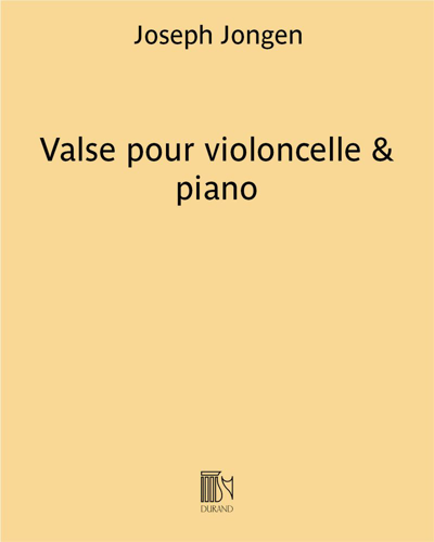 Valse pour violoncelle & piano