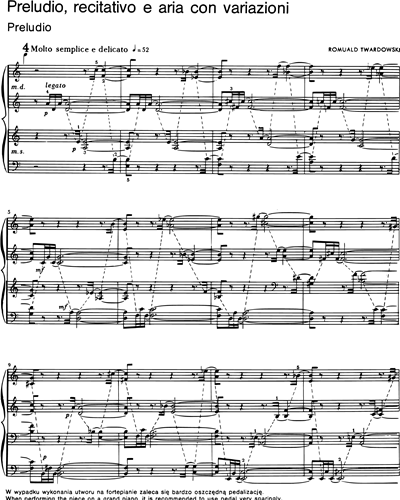 Preludio, recitativo e aria con variazioni per clavicembal
