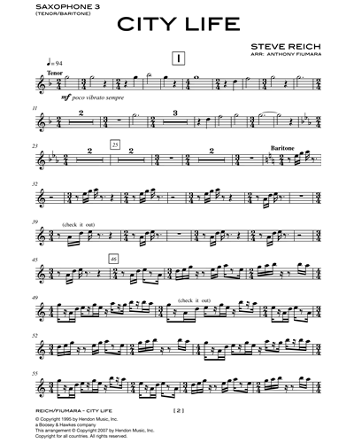 Tenor Saxophone 2/Baritone Saxophone