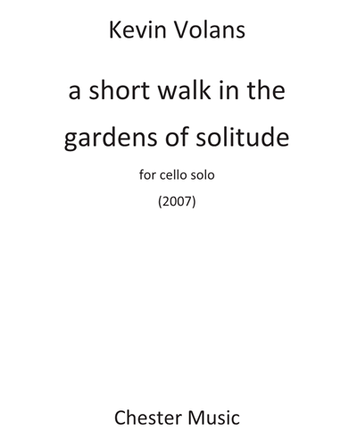 a short walk in the gardens of solitude