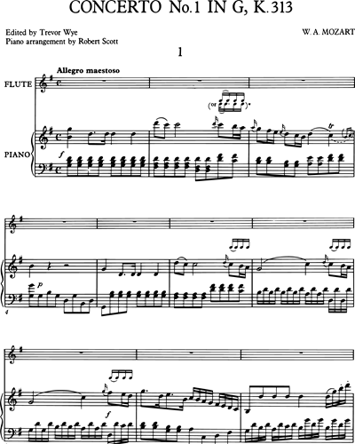 Concerto No. 1 in G, K. 313