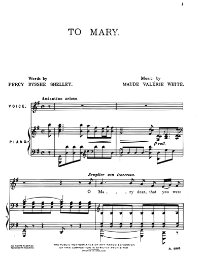 To Mary (in G major)