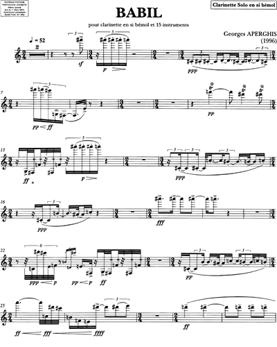 [Solo] Clarinet