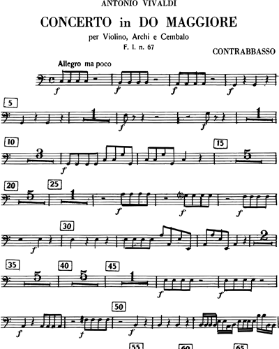 Concerto in Do maggiore RV 177 F. I n. 67 Tomo 160