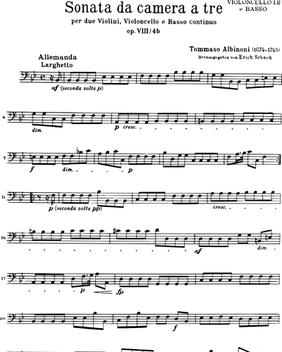 Sonata da Camera in B-flat major, op. 8/4b