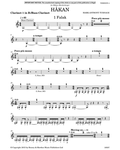Clarinet 1 in Bb/Bass Clarinet