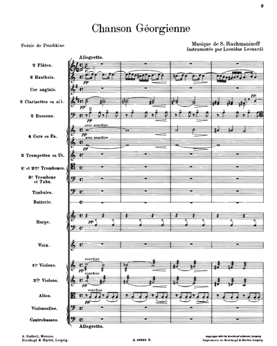 Georgian Song, op. 4 No. 4