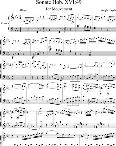 Allegro (from 'Sonata, Hob. XVI:49')